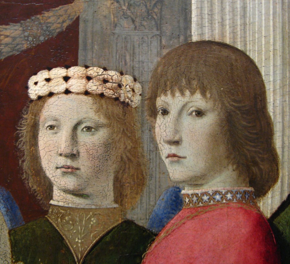 Detail of Piero della Francesca's Virgin and Child Enthroned with Four Angels (The Clark Art Institute). Photo © Mike Wegner, used by kind permission.