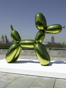Jeff Koons - Balloon Dog (Yellow) on Met roof