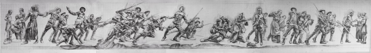 Sabin Howard, A Soldier's Journey - drawing
